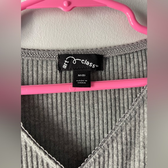 Art Class Girls Gray Long Sleeve Dress - Picture 5 of 9